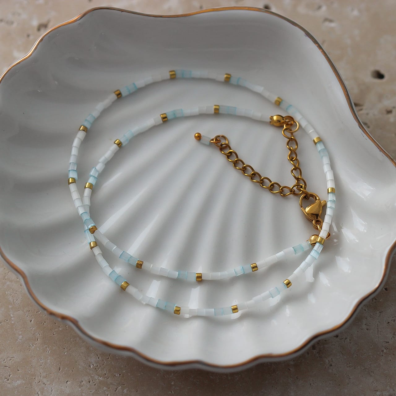 Alex Halskette, vergoldeter Edelstahl