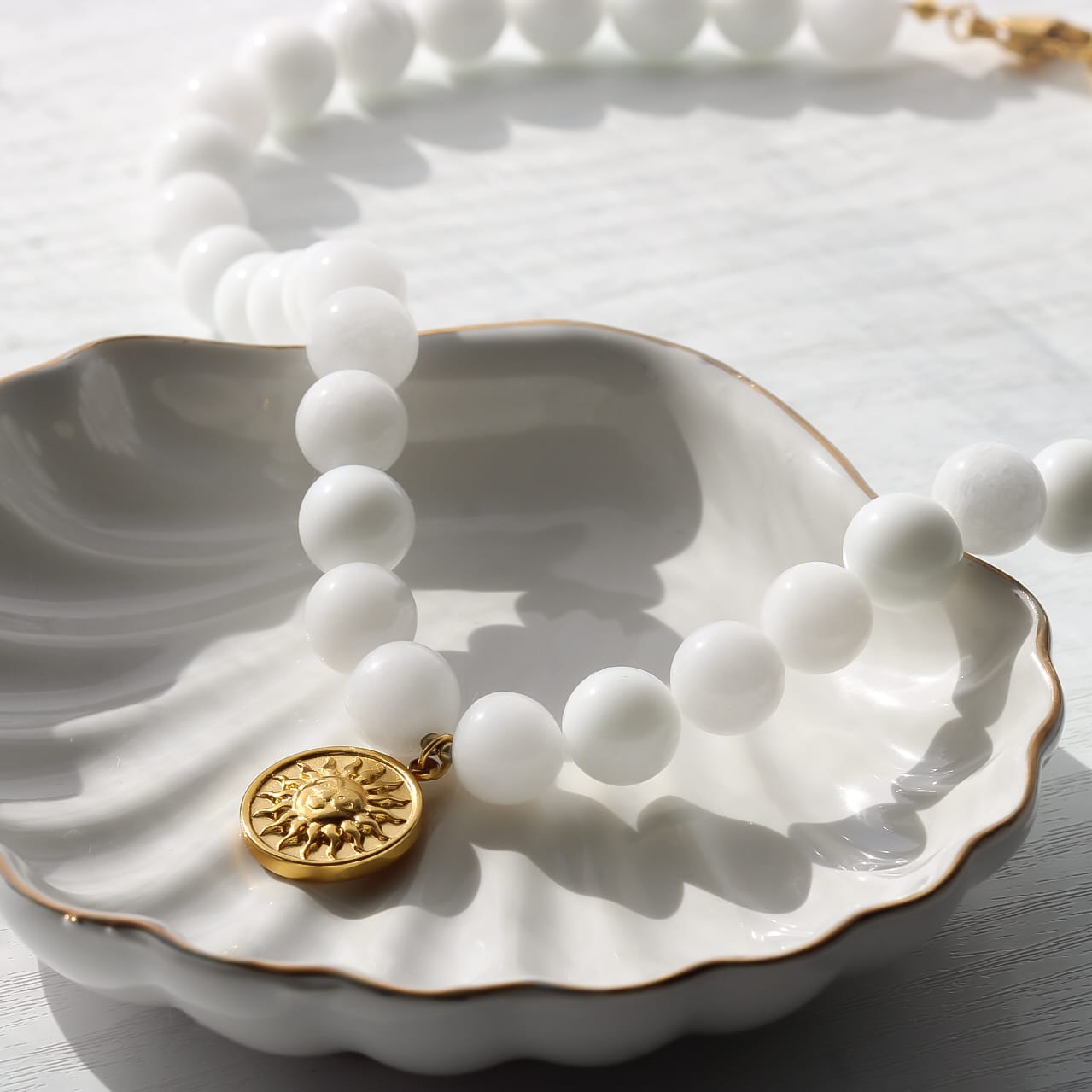 Kala Halskette, Achat weiß