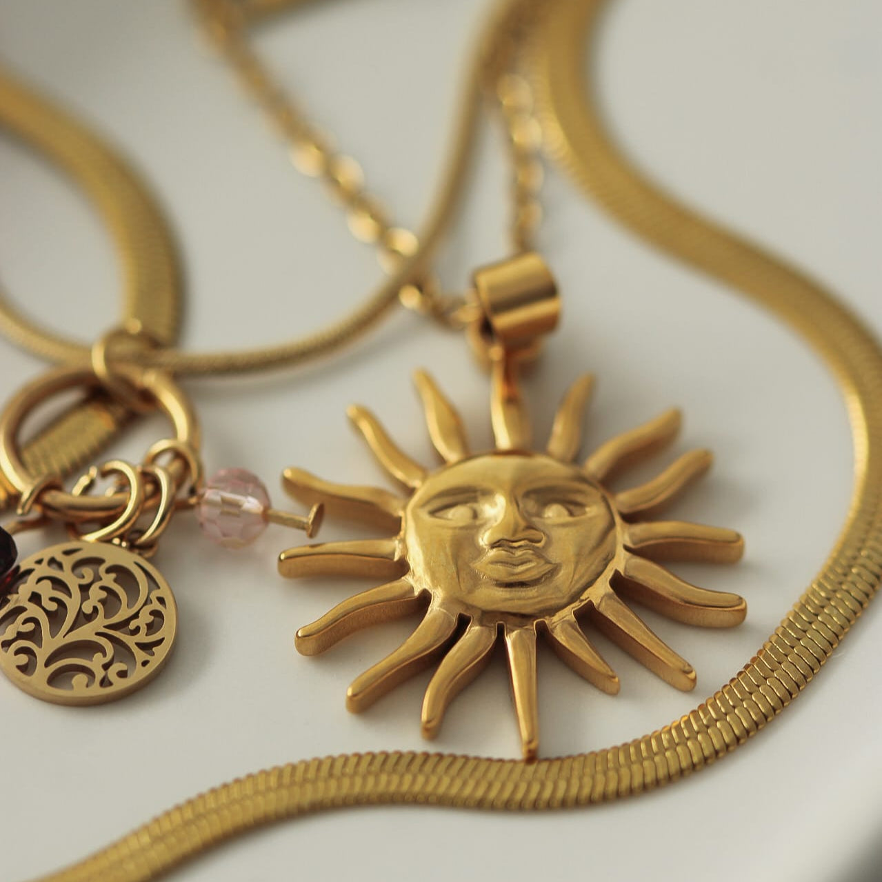 Tina Halskette, vergoldeter Edelstahl