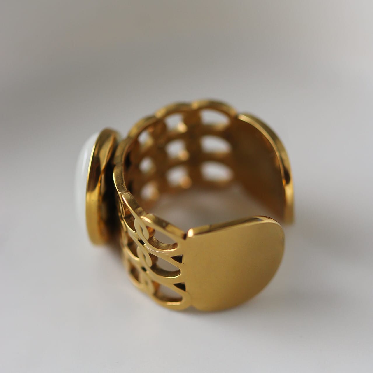 Amelia Ring, vergoldeter Edelstahl