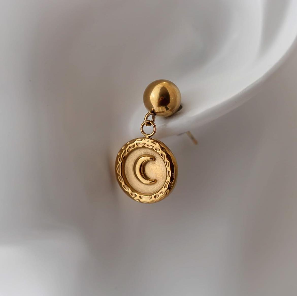 Moon Vergoldete Ohrringe