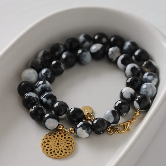 Yen Halskette, Zebra-Jaspis