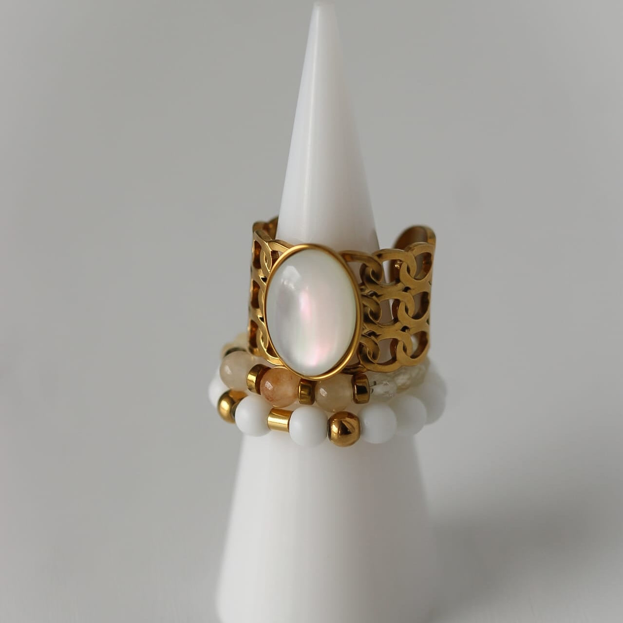 Amelia Ring, vergoldeter Edelstahl