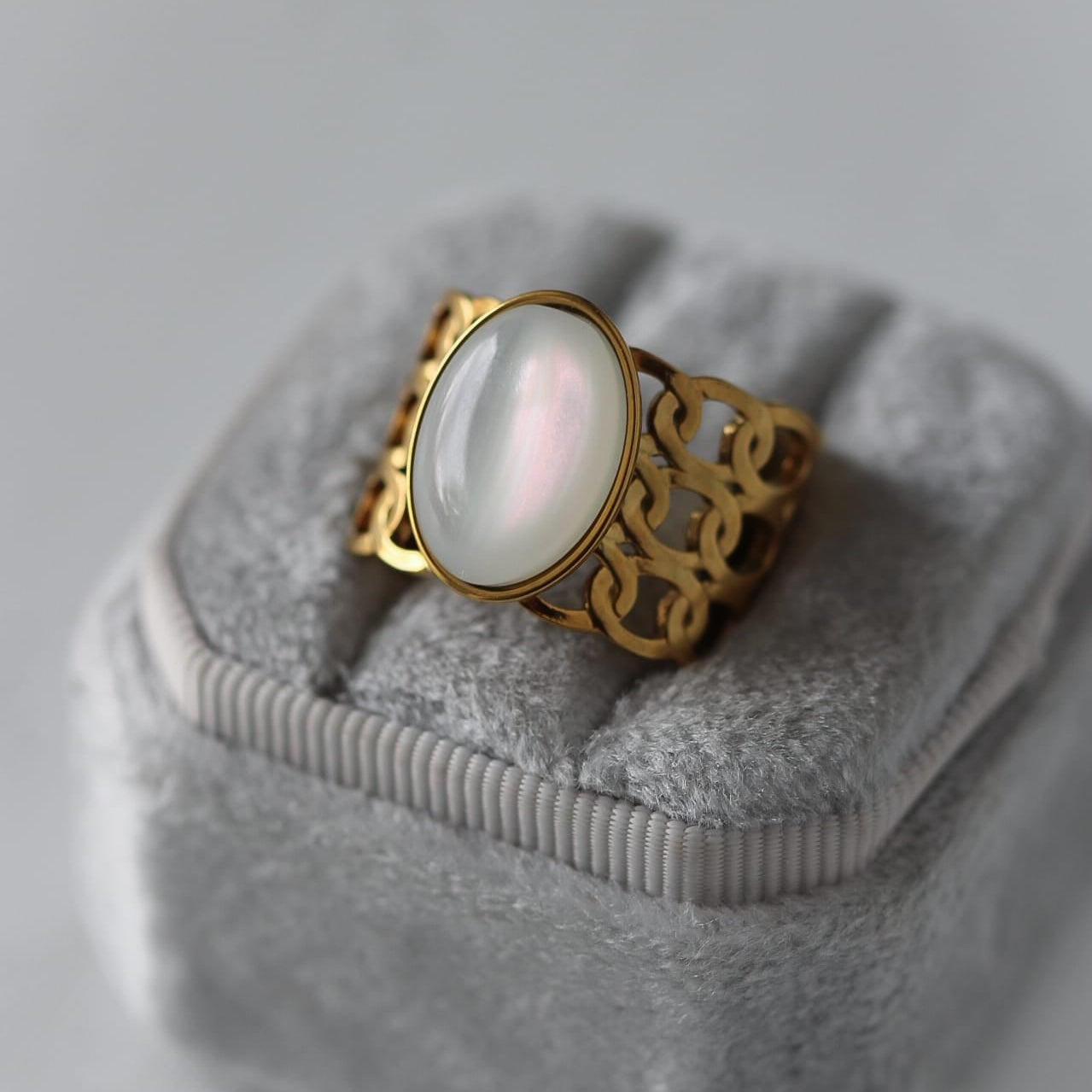 Amelia Ring, vergoldeter Edelstahl