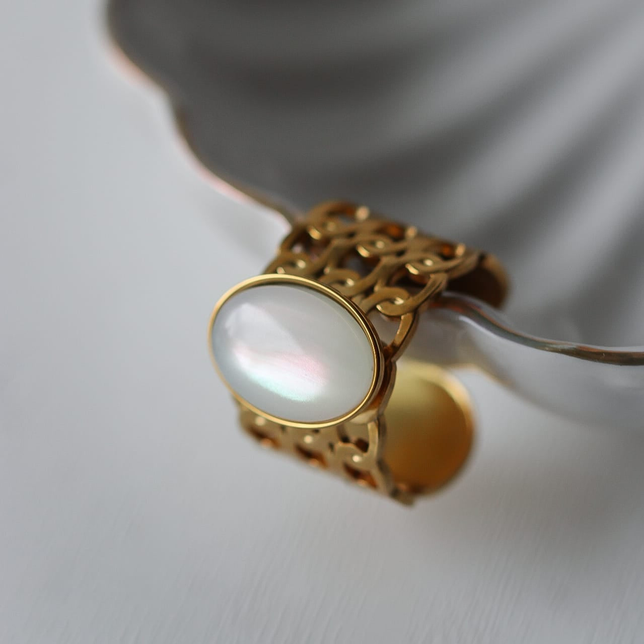 Amelia Ring, vergoldeter Edelstahl