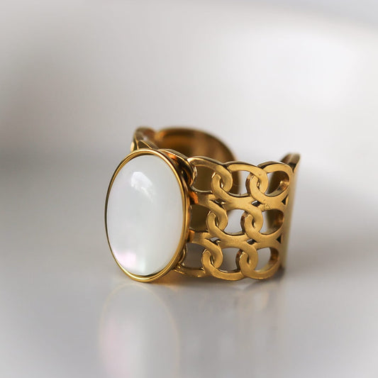 Amelia Ring, vergoldeter Edelstahl