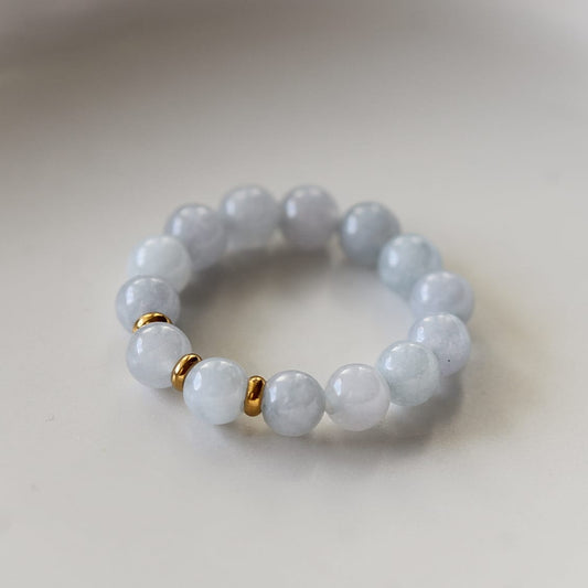 Atena Ring, graue Jade