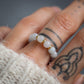 Atena Ring, graue Jade