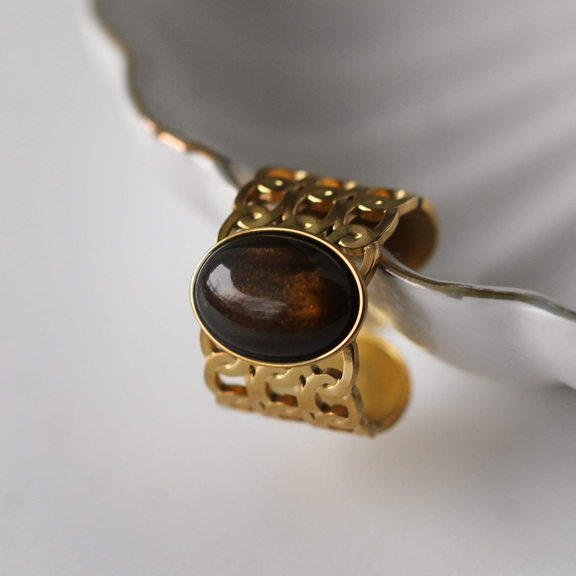 Halina Ring, vergoldeter Edelstahl