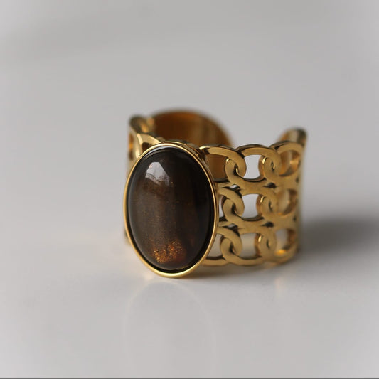 Halina Ring, vergoldeter Edelstahl