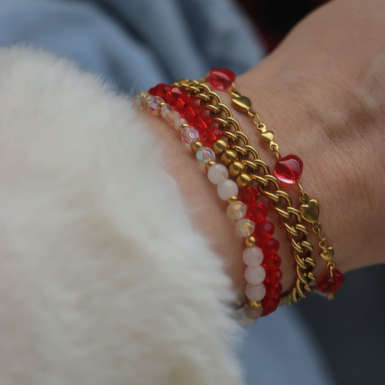 Amore Armband, vergoldeter Edelstahl