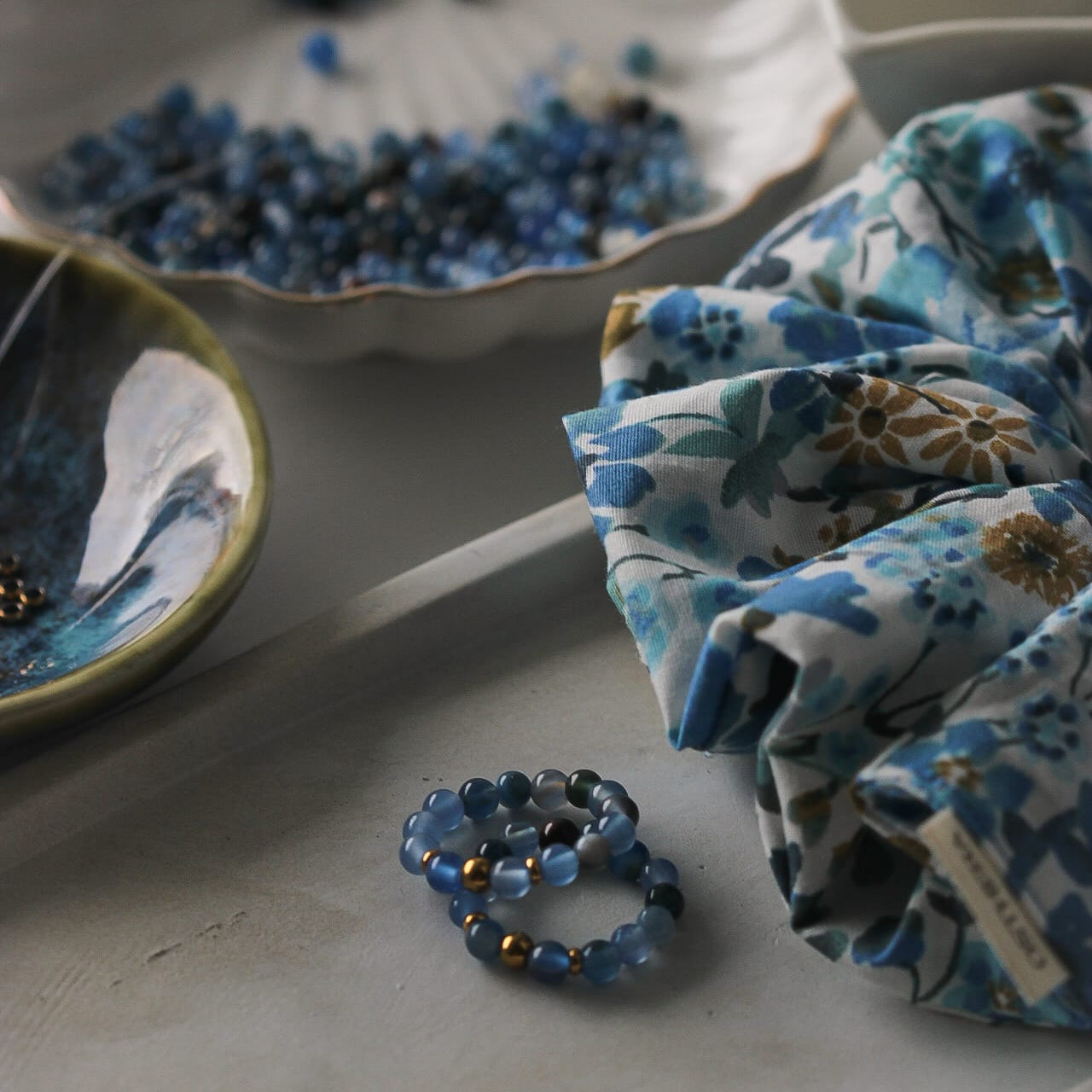 Rivera Ring, blauer Achat