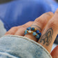 Rivera Ring, blauer Achat