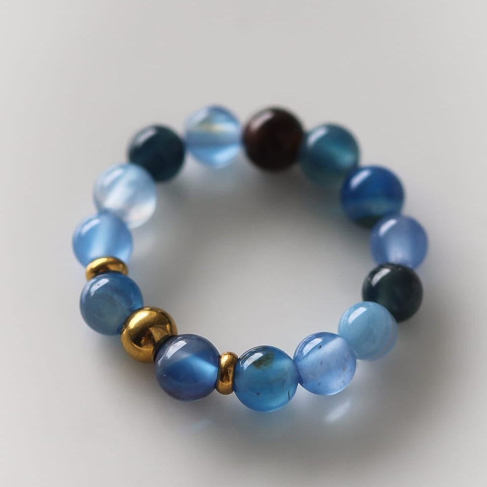 Rivera Ring, blauer Achat