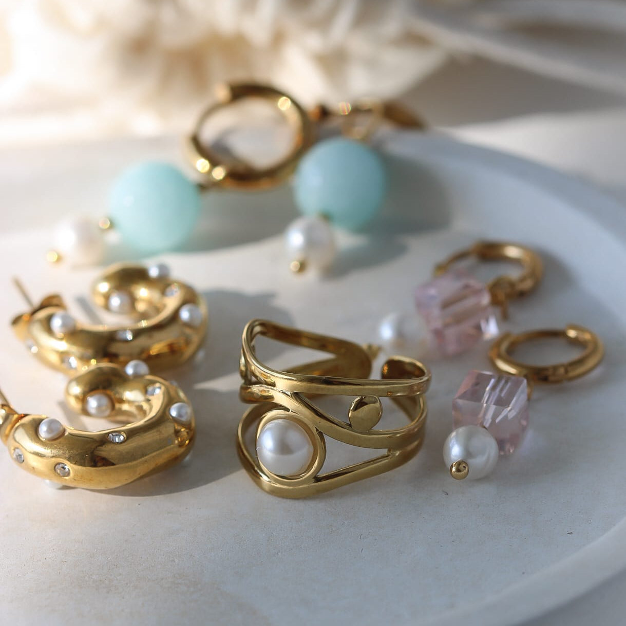 Alicja Ring, vergoldeter Edelstahl