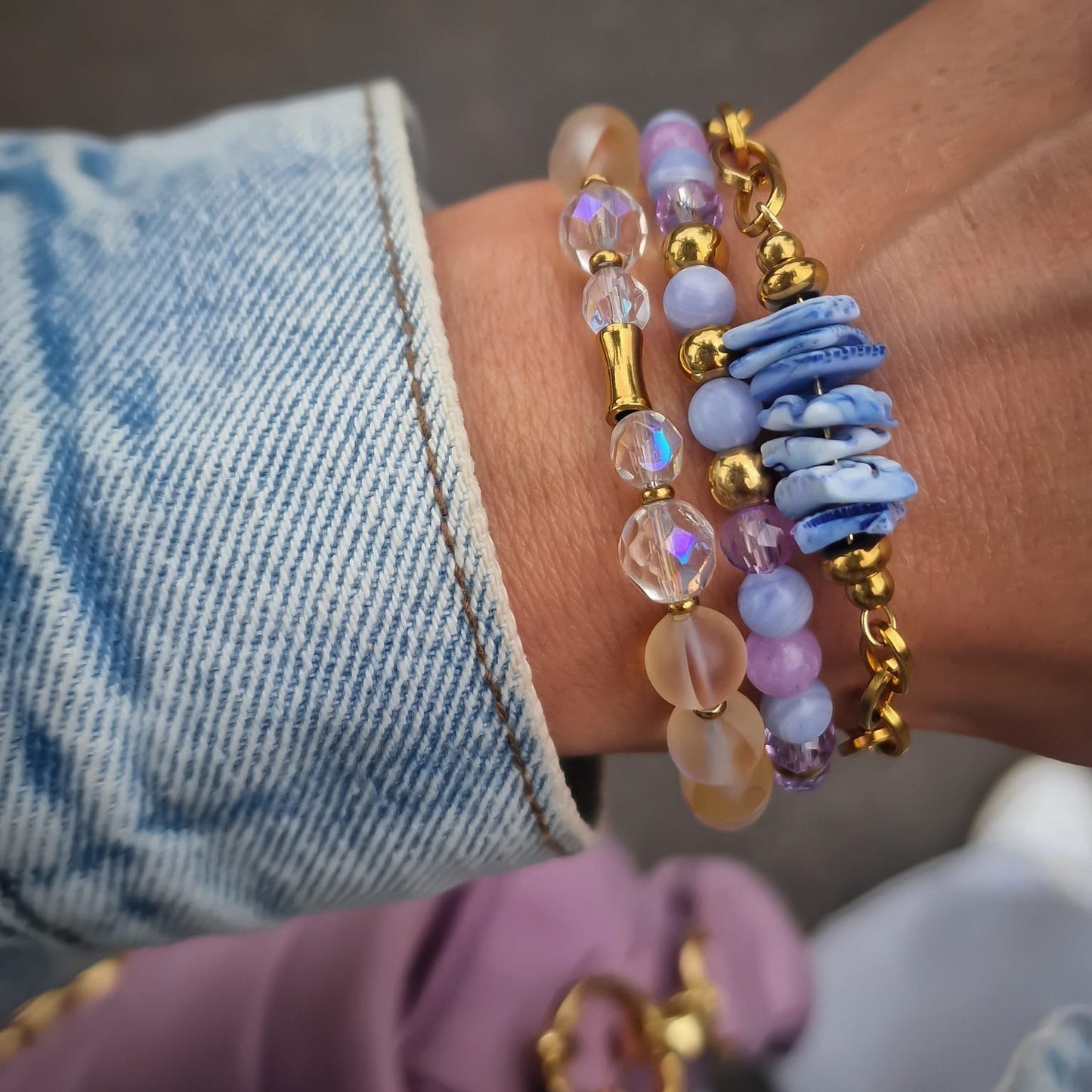Wioleta Armband, Edelsteine