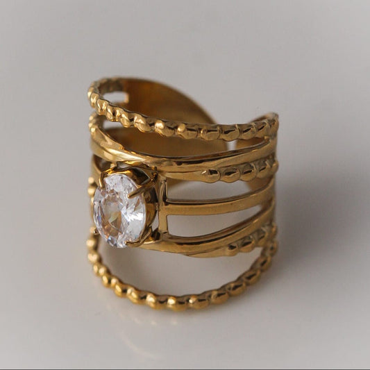 Janet Ring, vergoldet