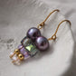 Violet Vergoldete Ohrringe mit Süßwasserperlen