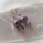 Violet Vergoldete Ohrringe mit Süßwasserperlen