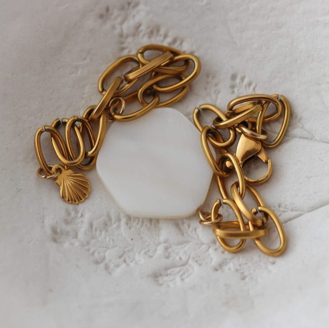 Arielle Vergoldete Armband mit Perlmutt