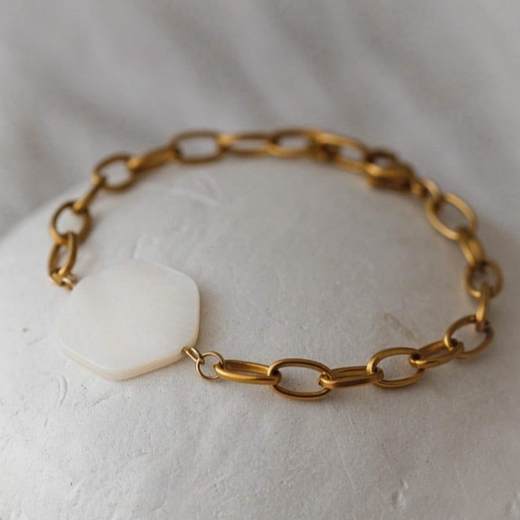 Arielle Vergoldete Armband mit Perlmutt