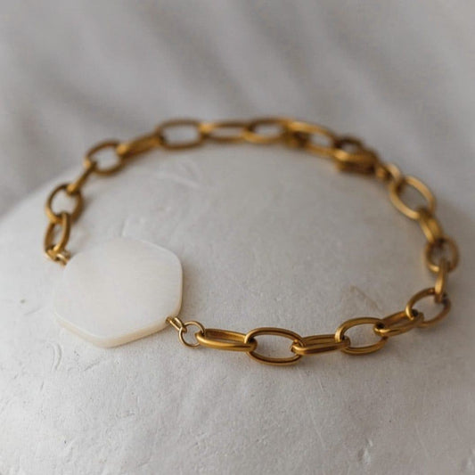 Arielle Vergoldete Armband mit Perlmutt