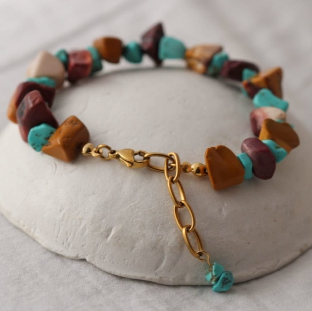 Star Vergoldetes Türkis - Mookait Armband