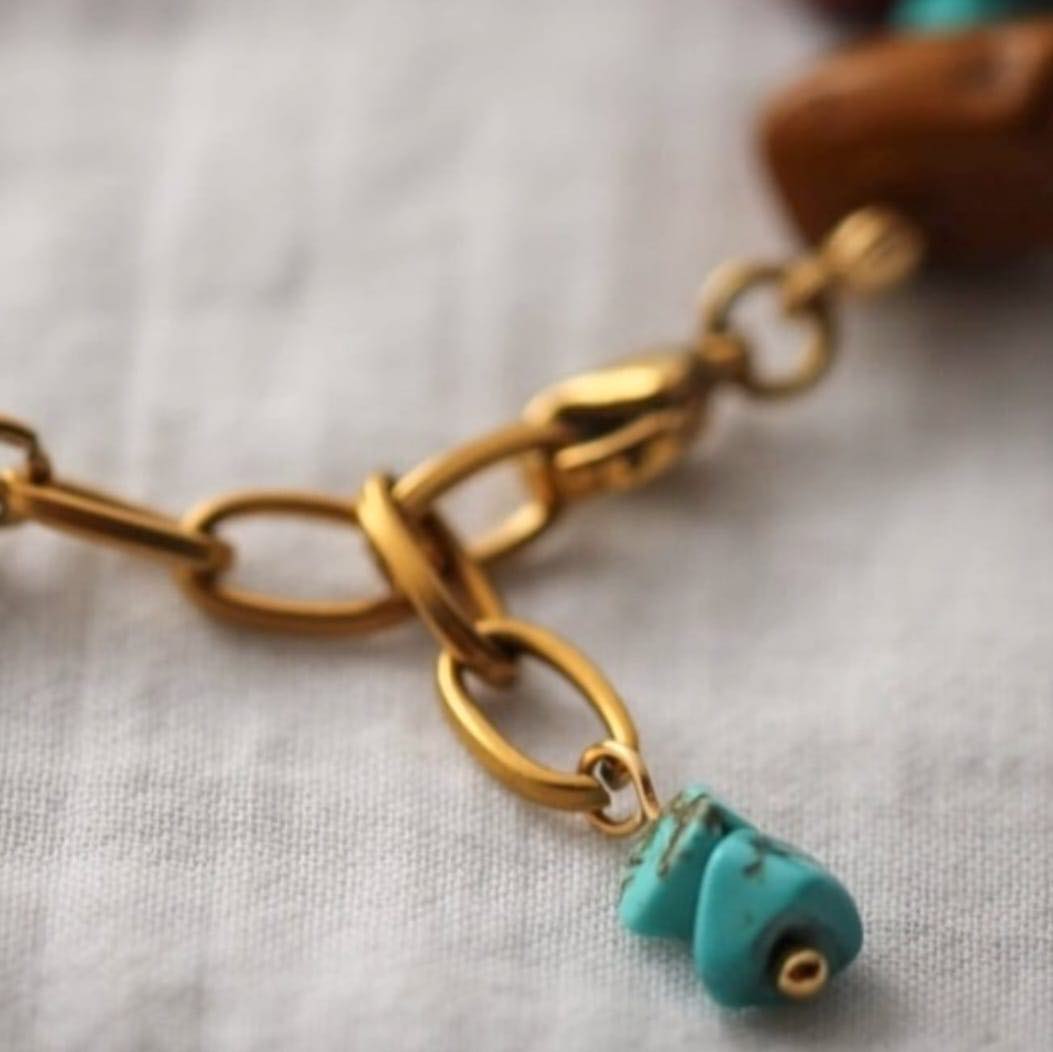 Star Vergoldetes Türkis - Mookait Armband