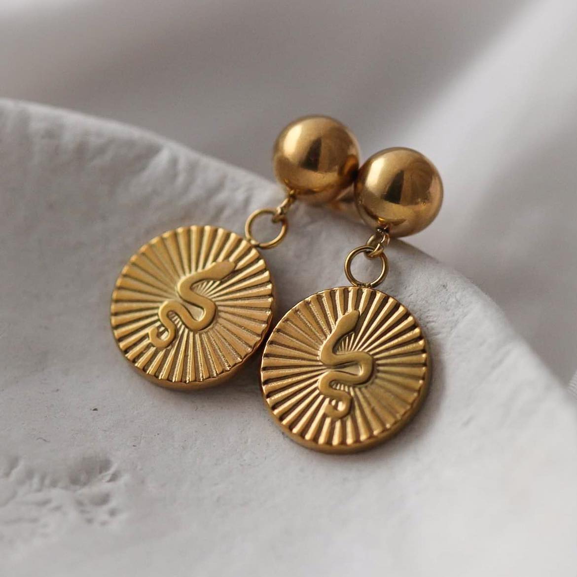 Vipera Vergoldete Ohrringe