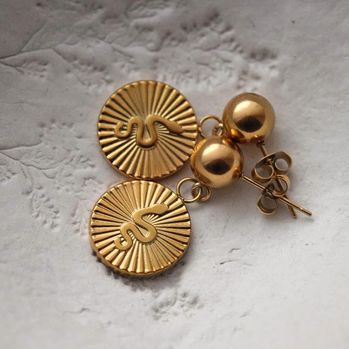 Vipera Vergoldete Ohrringe