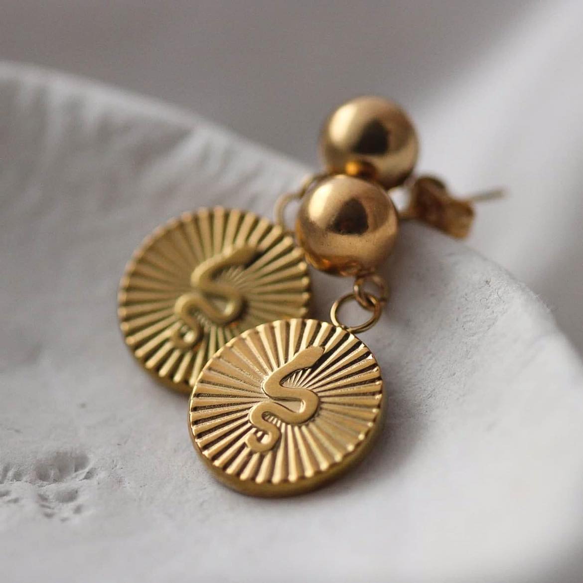 Vipera Vergoldete Ohrringe