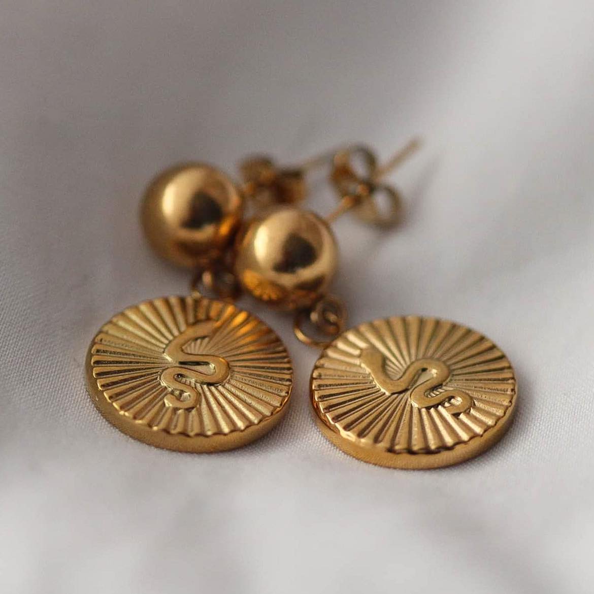 Vipera Vergoldete Ohrringe