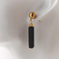 Black Lady Vergoldete Ohrringe mit Obsidian und Hämatit
