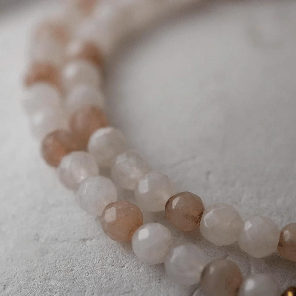 Lebensbaum Armband aus Jade und Hämatit Steinen