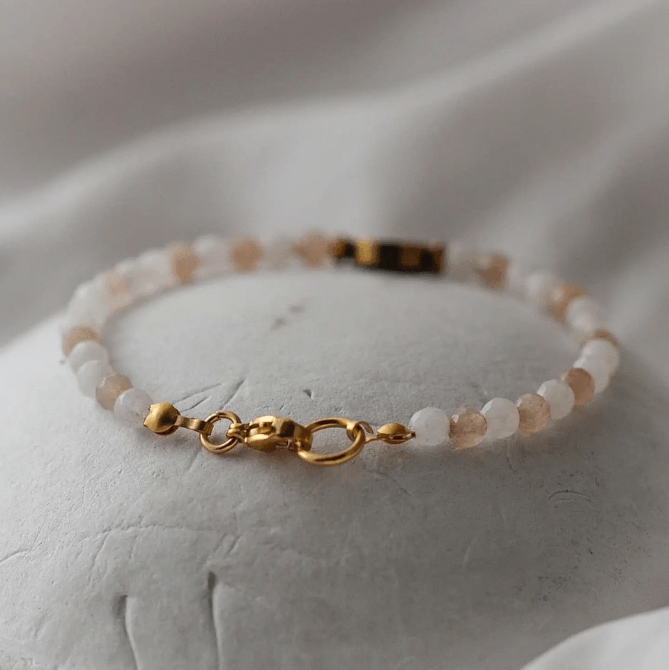 Lebensbaum Armband aus Jade und Hämatit Steinen