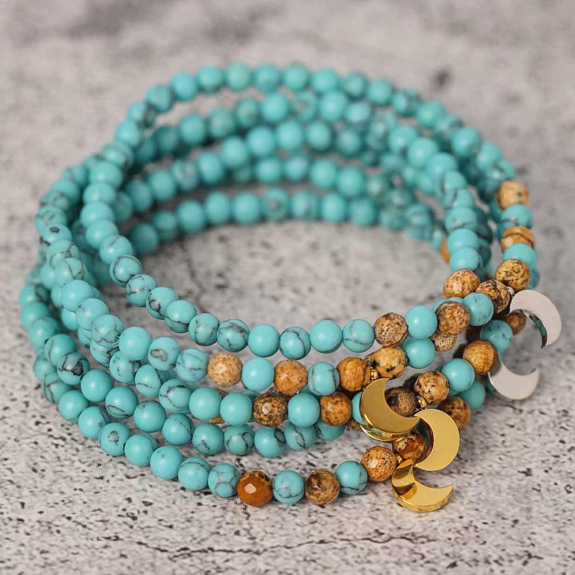 Laguna Armband aus Türkis und Jaspis