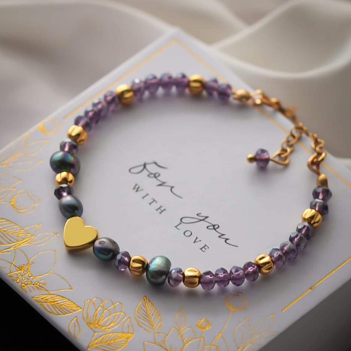 Lily Armband,  Süßwasserperlen